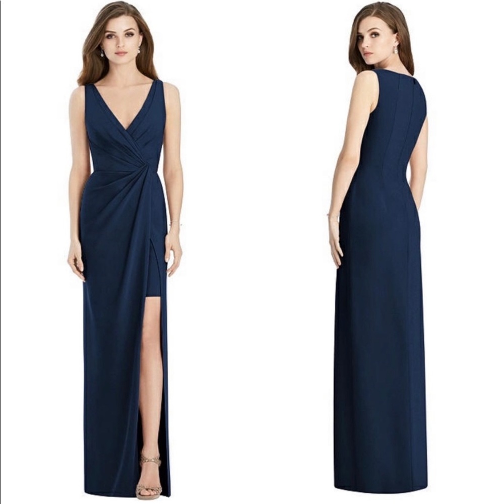 Jenny Packham Sleeveless Faux Wrap Maxi Dress sz8